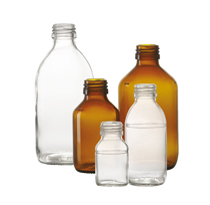 500 ml siroopfles, amber, type 3 geblazen glas